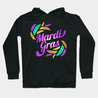 Purple Lettering For Mardi Gras Hoodie